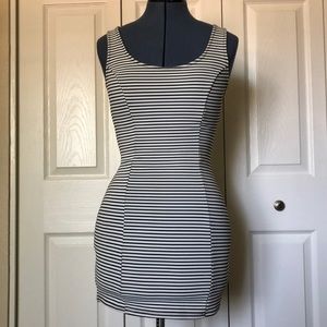 Material Girl Striped Black and White Mini Dress